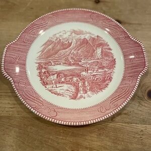 Classic Red Scenic Dinner Plate